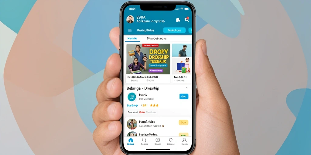 Tampilan antarmuka aplikasi Dropship 898A yang menarik dan fungsional.