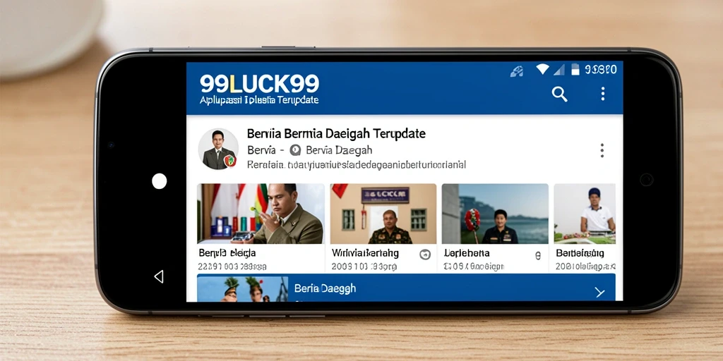 Tampilan antarmuka aplikasi 99LUCK99 yang menarik dan informatif.