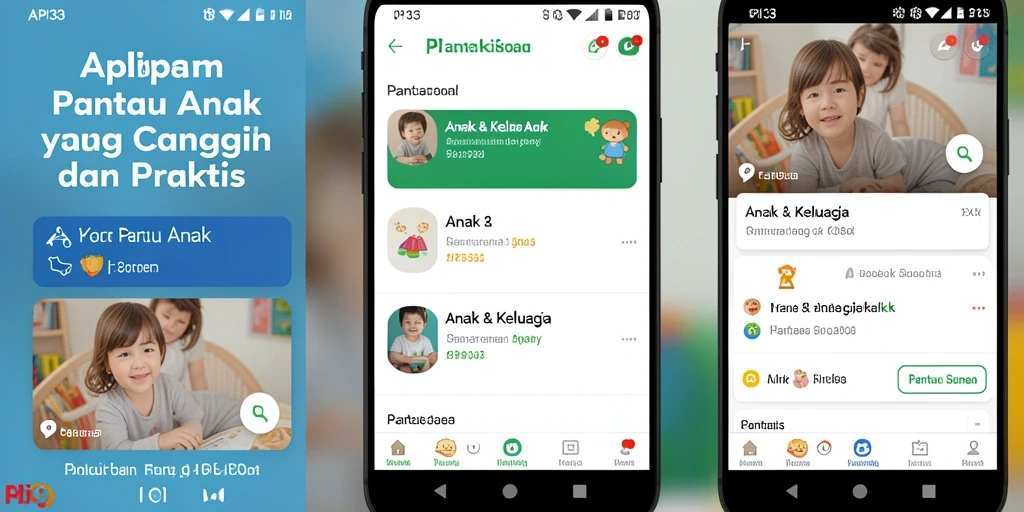 Tampilan antarmuka API33 untuk memantau anak dengan mudah.
