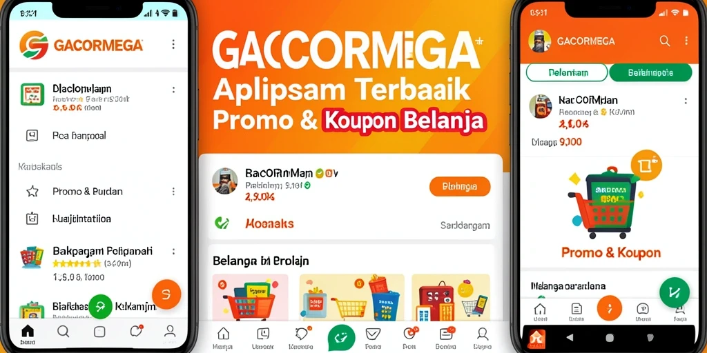 Tampilan utama GACORMEGA menunjukkan berbagai promo menarik untuk pengguna.