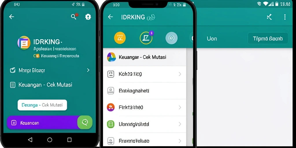 Tampilan antarmuka aplikasi IDRKING untuk cek mutasi transaksi.