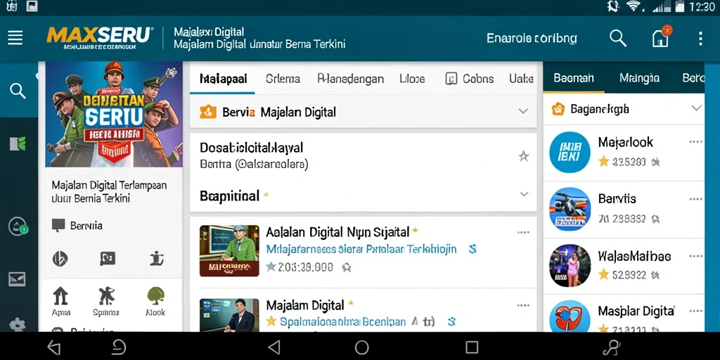 Tampilan antarmuka aplikasi <strong>MAXSERU</strong> yang menarik dan modern.