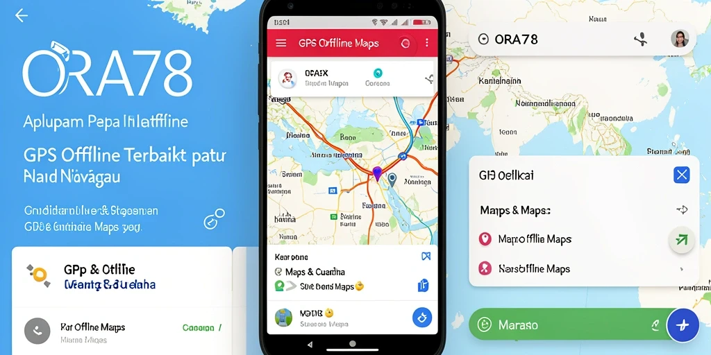 Tampilan antarmuka ORA78 yang ramah pengguna untuk navigasi peta offline.