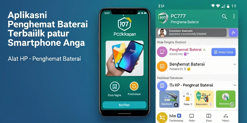 Antarmuka PC777 menampilkan fitur penghemat baterai yang intuitif dan informatif.