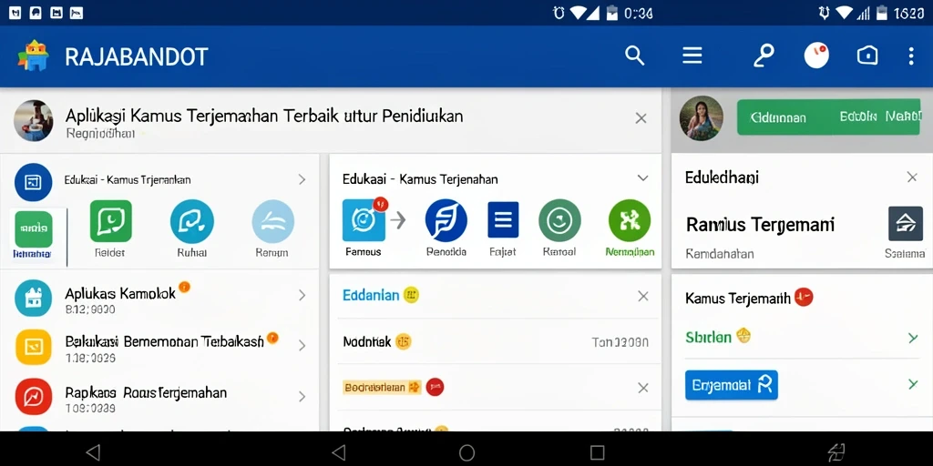 Antarmuka RAJABANDOT yang user-friendly dan fungsional.