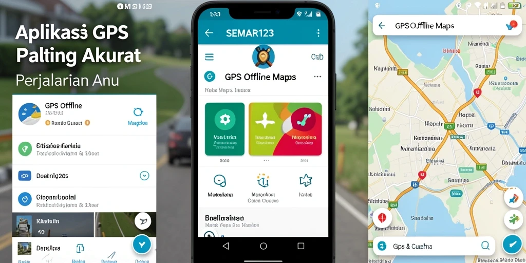 Antarmuka SEMAR123 menampilkan peta detail untuk navigasi offline.