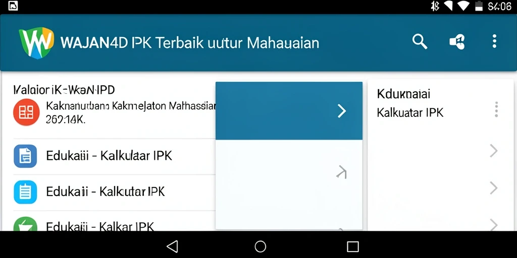 Antarmuka WAJAN4D yang intuitif untuk menghitung IPK.